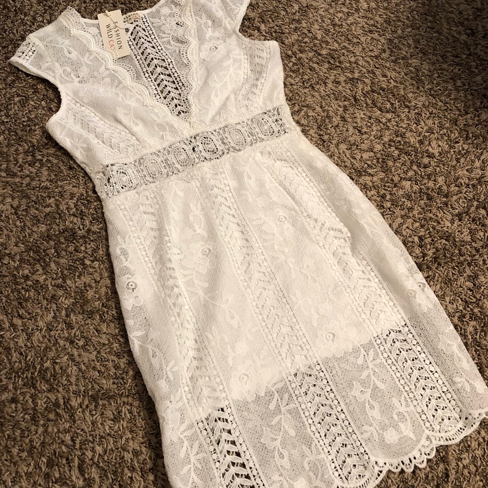 White lace dress